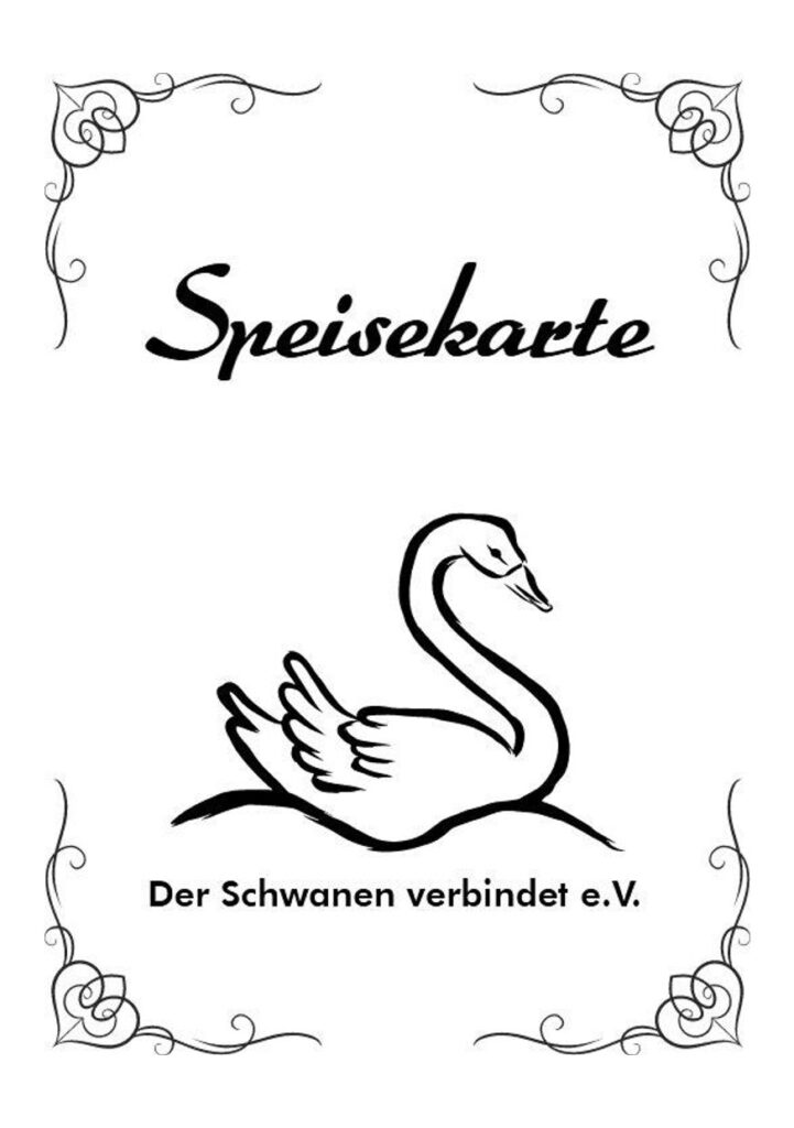 Titelseite der Speisekarte